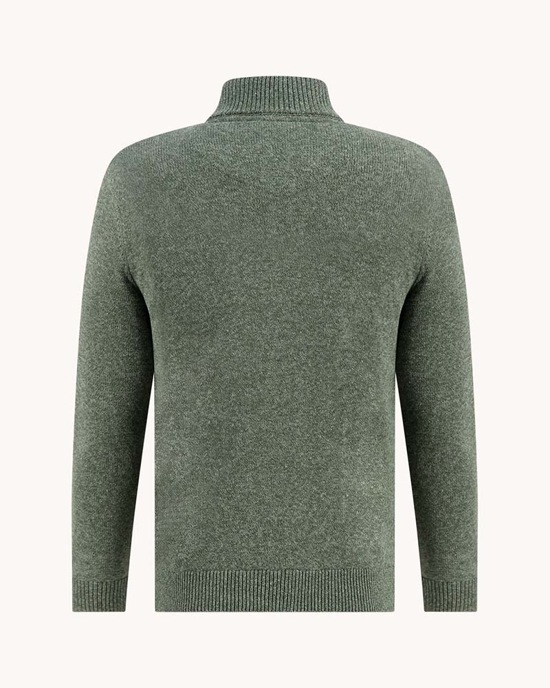 A Fish Named Fred Mock Zip Knit