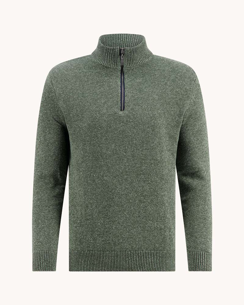 A Fish Named Fred Mock Zip Knit