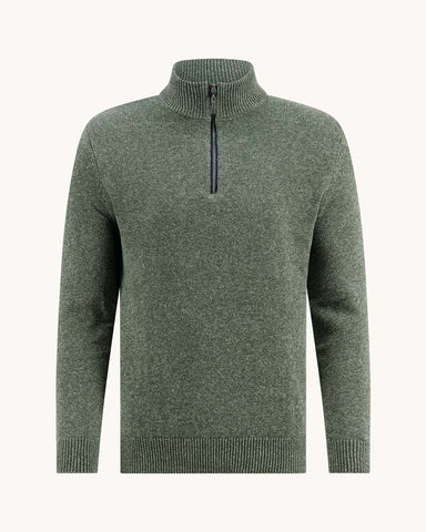 A Fish Named Fred Mock Zip Knit