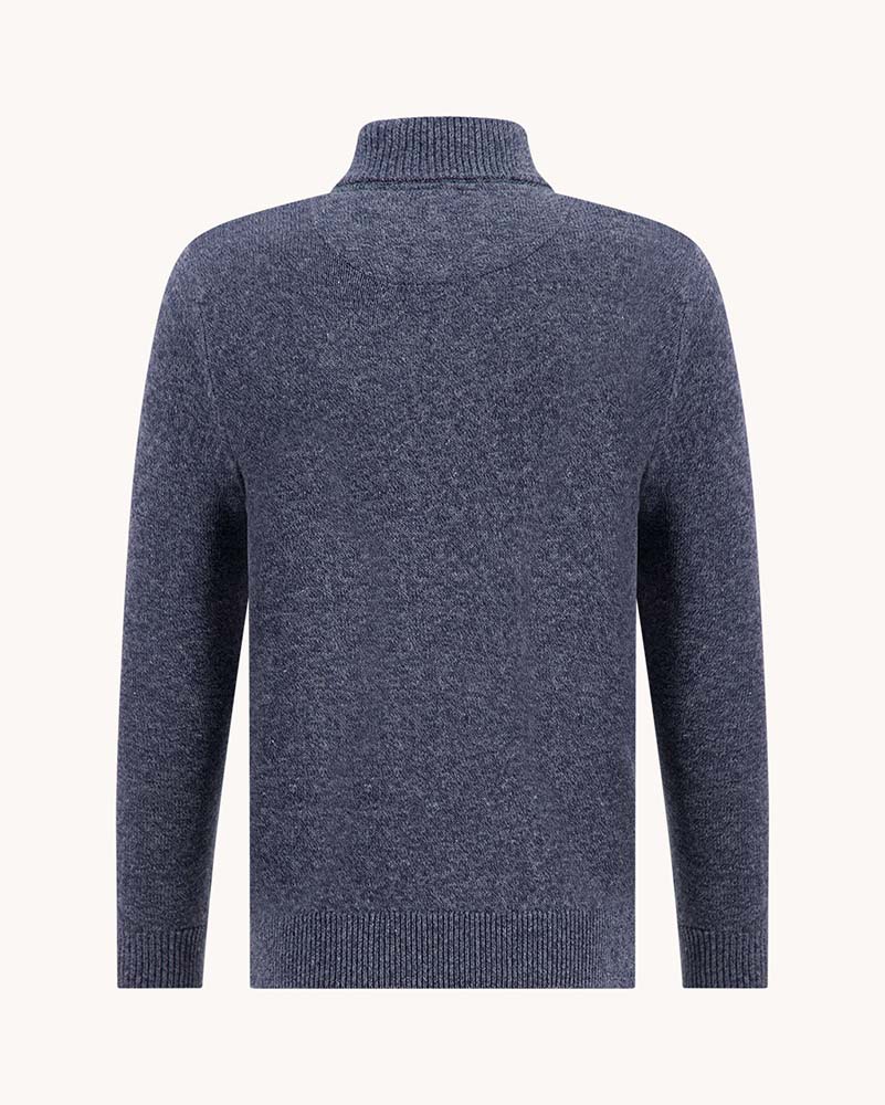 A Fish Named Fred Mock Zip Knit