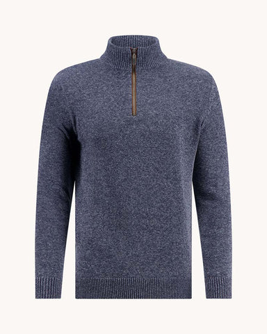 A Fish Named Fred Mock Zip Knit