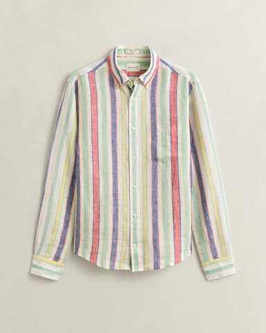 Gant Clothing Regular Fit Multistripe Linen Shirt