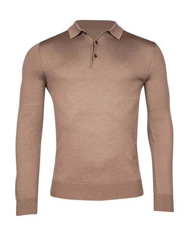 Thomas Maine Long Sleeve Knitted Polo