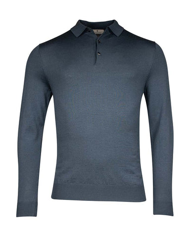 Thoms Maine Long Sleeve Knitted Polo