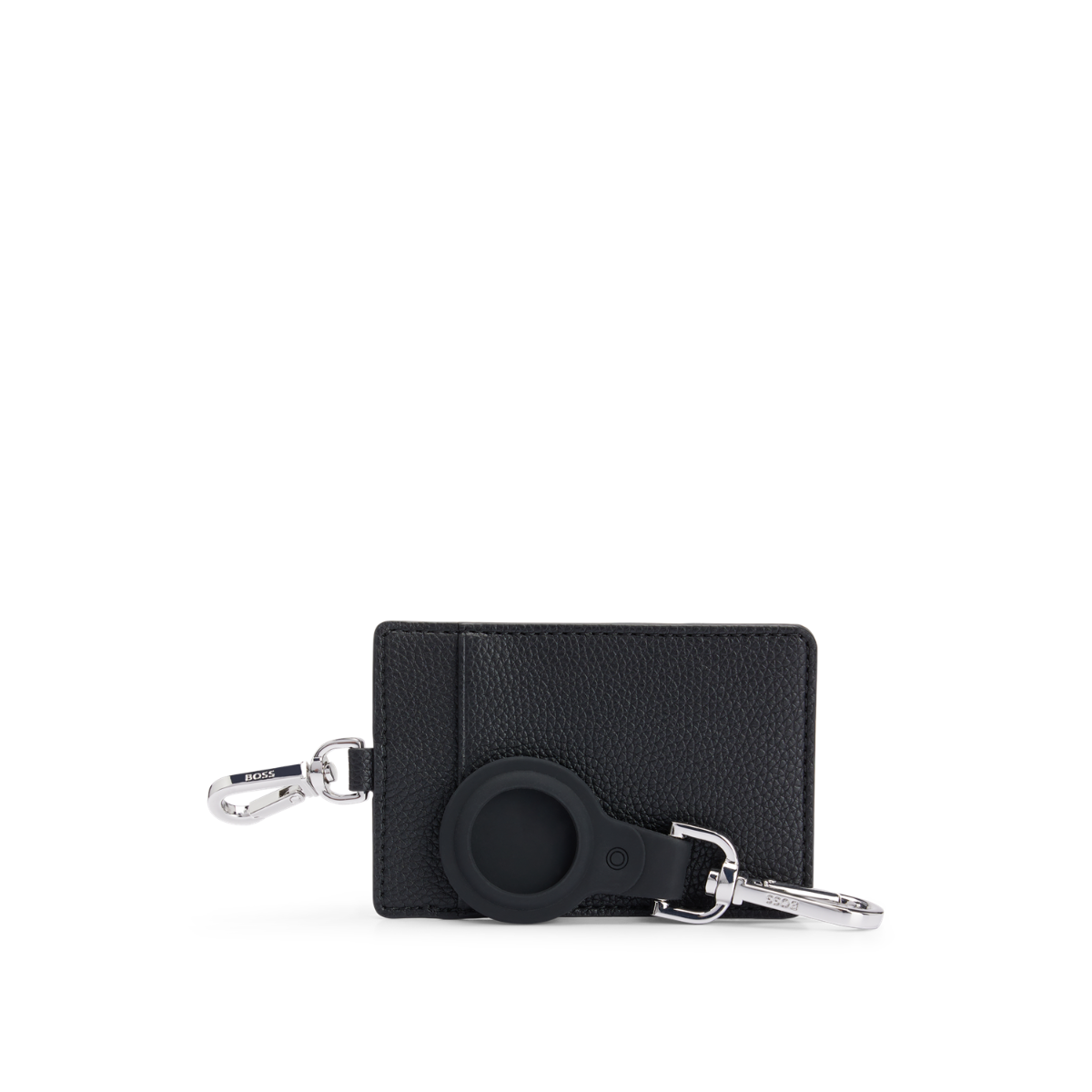Branded card and AirTag holder gift set Black