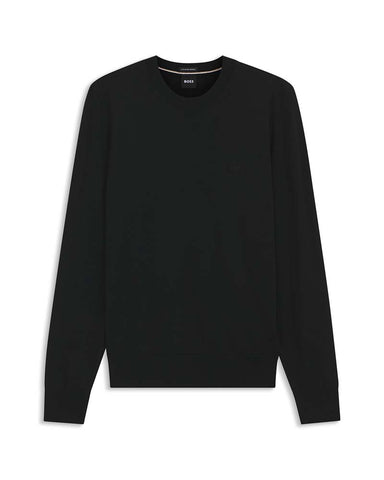 Boss Black H-Leno Regular Fit Long Sleeve Knitted Sweater