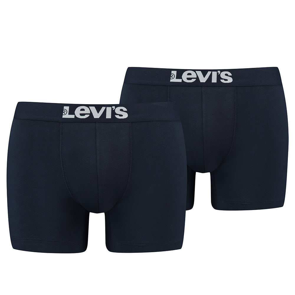 Solid Basic Boxer 2PK Navy