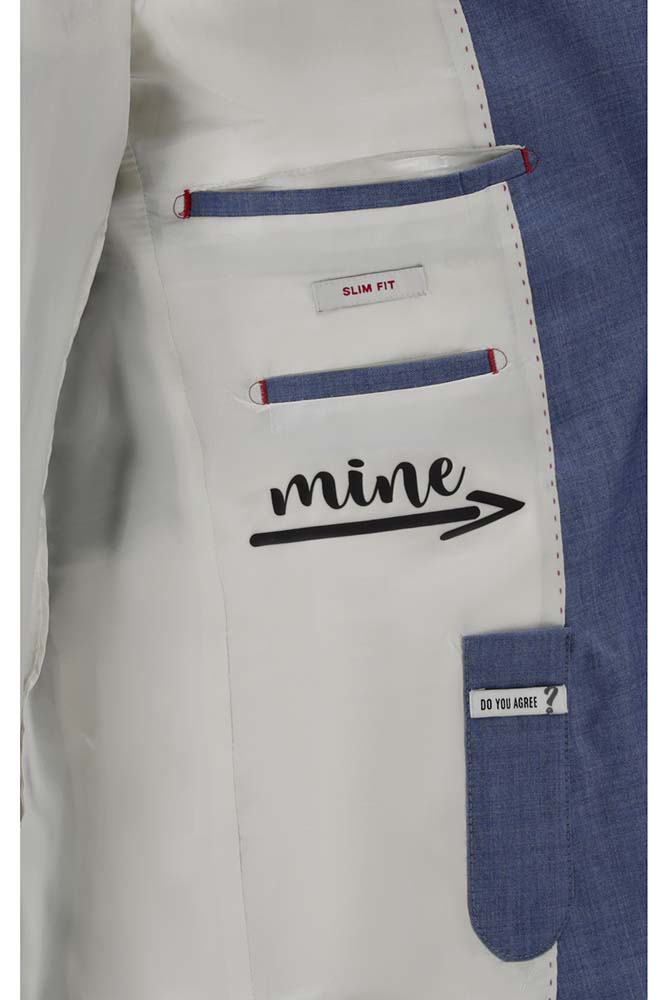 Club Of Gents Patrick Pascal 2 Piece Slim Mix and Match Suit Light Blue