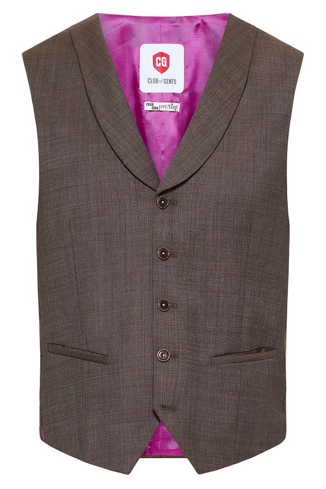 Club Of Gents Patrick Pascal Philipp 3 Piece Slim Mix and Match Suit Brown