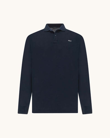 Paul & Shark Double Cotton Long Sleeve Polo