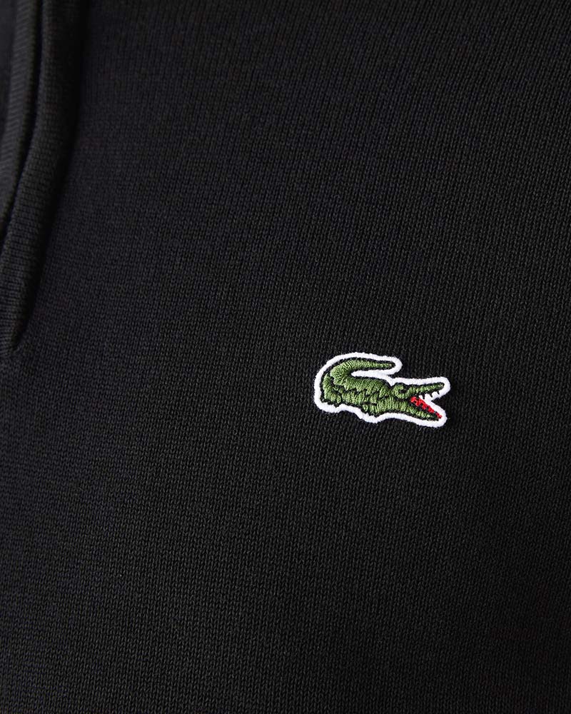 Lacoste High Zipped Neck Monochrome Cotton Sweater