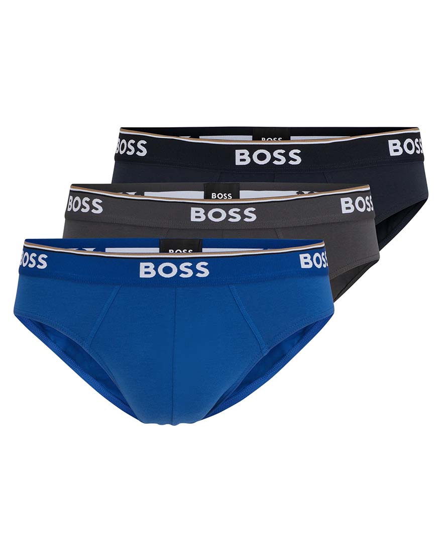 Hugo Boss Three-Pack Stretch Cotton Briefs With Logo Waistband