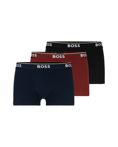 Boss 3 Pack Logo Waistband Trunks