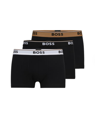 Boss 3 Pack Logo Waistband Trunks