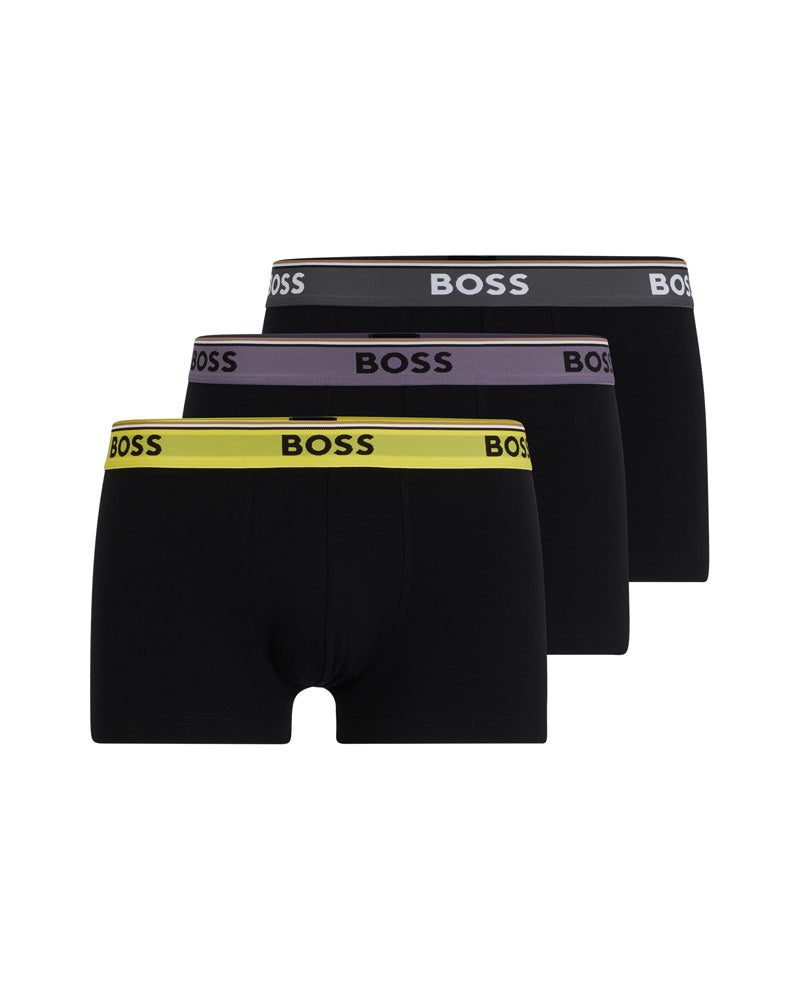 Boss 3 Pack Logo Waistband Trunks