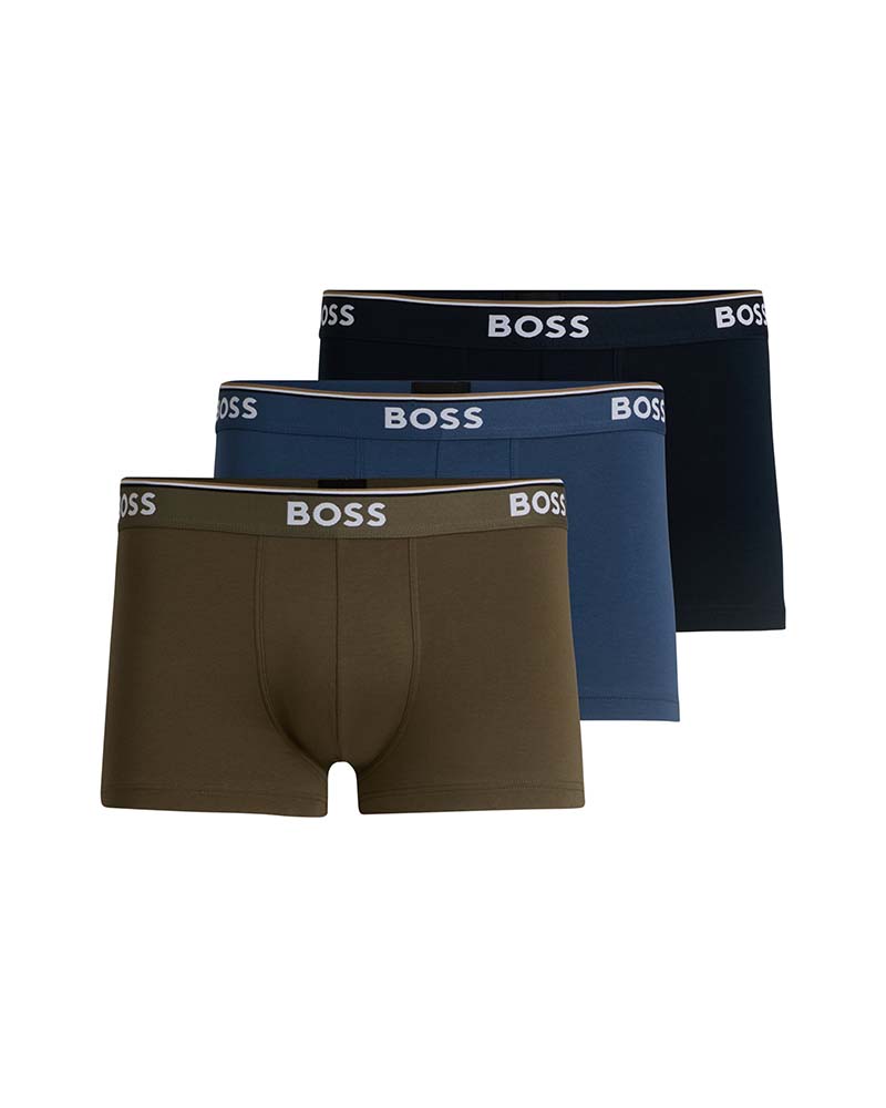 Boss Bodywear 3P Trunks With Logo Waistband