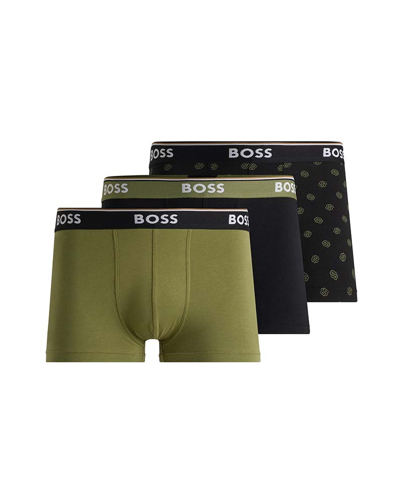 Boss Bodywear 3P Trunks With Logo Waistband