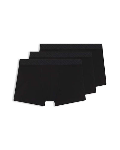Boss Bodywear 3P Trunks With Logo Waistband