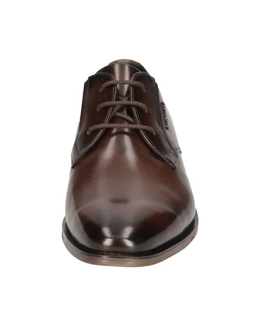 Bugatti Gapo Leather Derby, Dark Brown on a white background