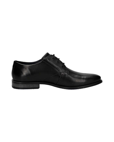 Bugatti Leather Derby Shoe, Black on a white background