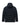 A Bugatti Regular Fit Hooded Jacket, Navy puffer jacket shown from the back, featuring horizontal quilting and zippered pockets on the sleeves, set against a plain white background.