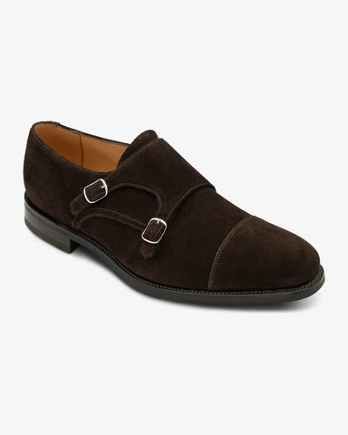 Loake Cannon Suede Twin Buckle Monk Shoe