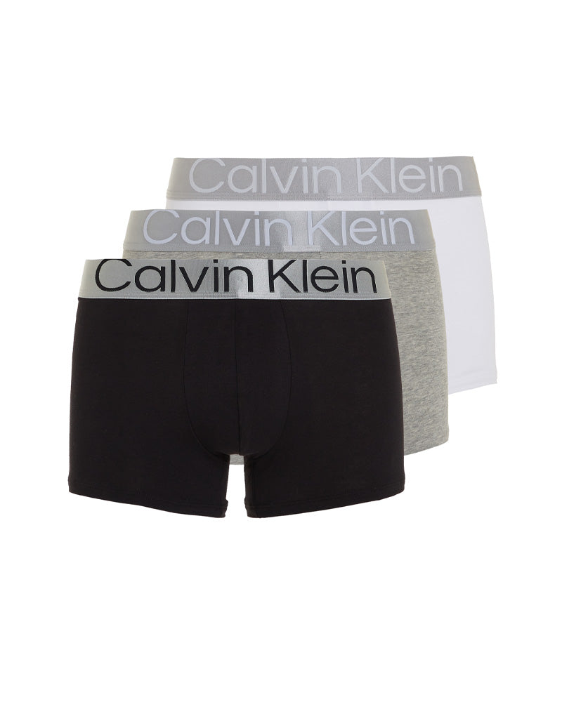 Calvin Klein 3 Pack Low Rise Trunks - Steel Micro