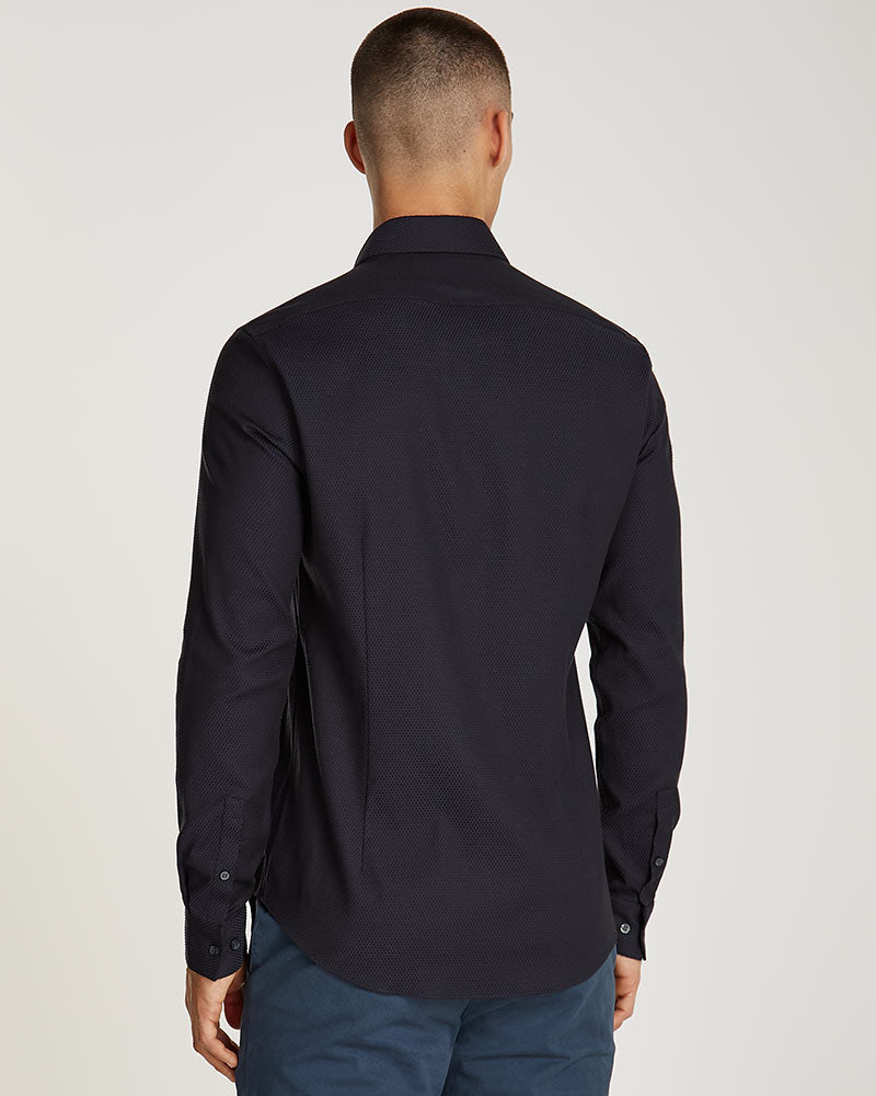 Calvin Klein Non Iron Tonal Dobby Slim Shirt