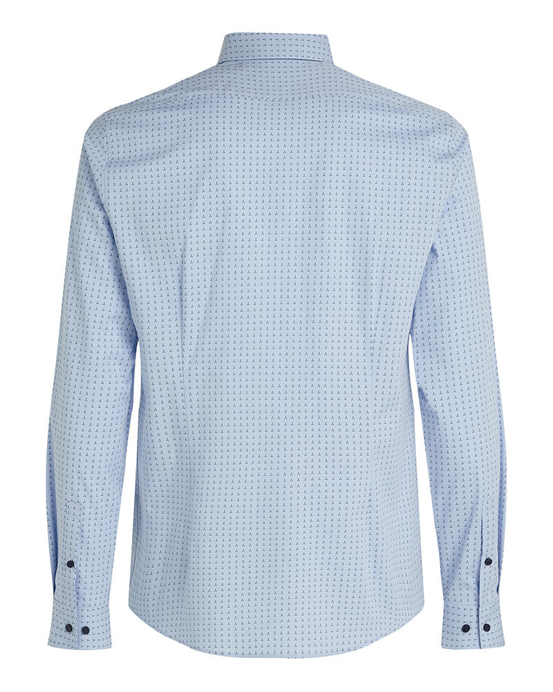 Calvin Klein Poplin Micro Print Slim Shirt