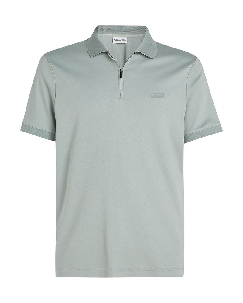 Calvin Klein Smooth Cotton Welt Zip Polo