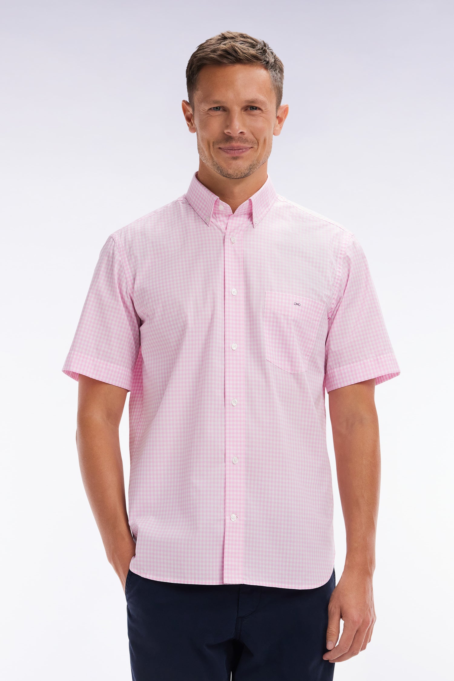 Eden Park Short Sleeve Gingham Shirt