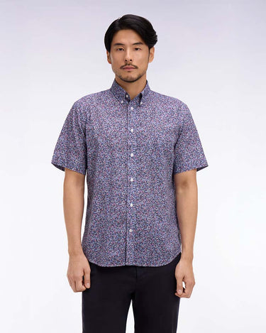 Eden Park Short Sleeve Cotton Shirt With Floral Pattern