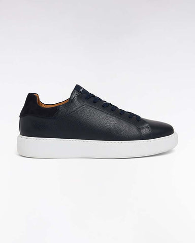 Eden Park Grained Leather Trainers