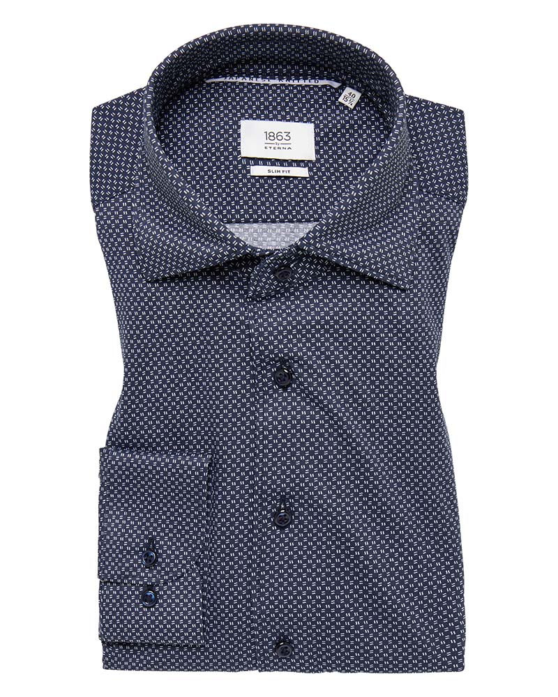Eterna Slim Fit Japanese Knitted Jersey Shirt