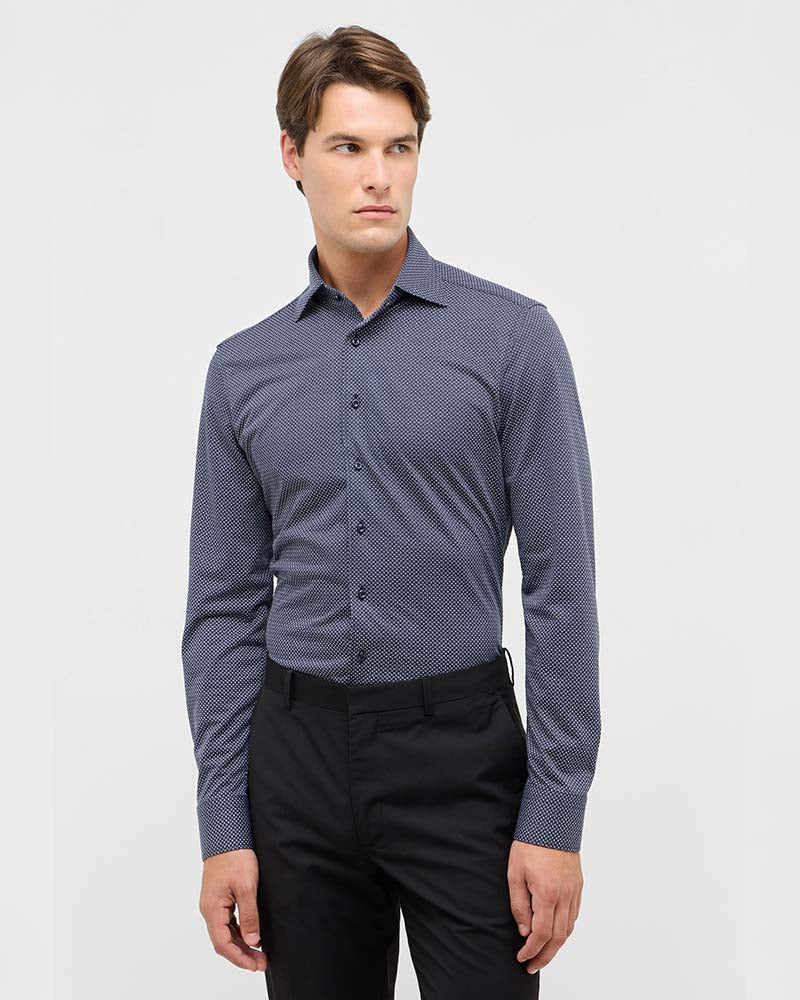 Eterna Slim Fit Japanese Knitted Jersey Shirt
