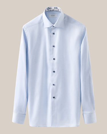 Eton Signature Twill Shirt Floral Details