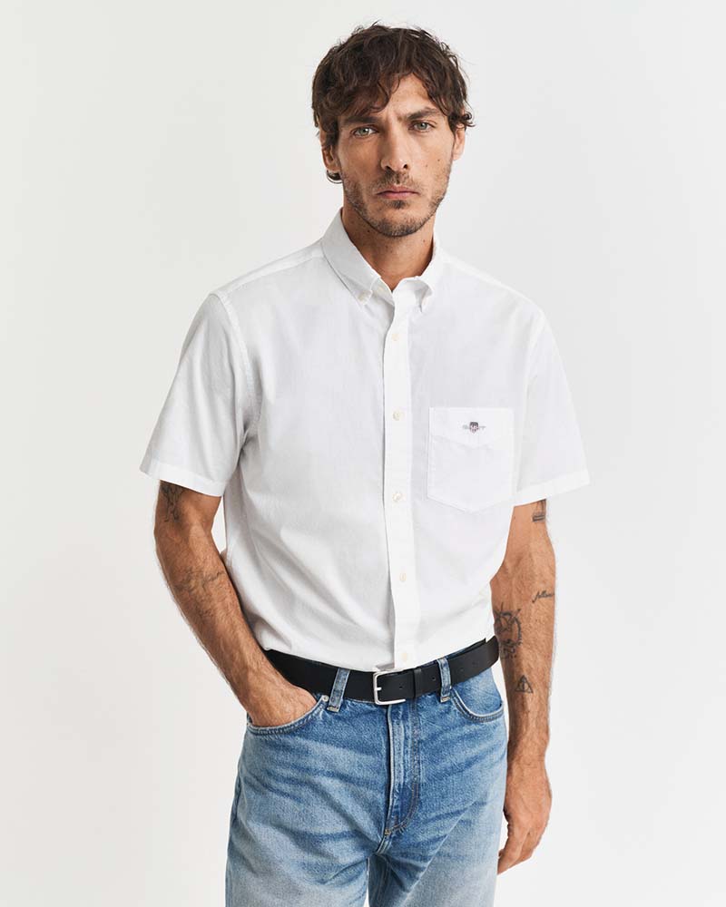 Gant Clothing Regular Fit Classic Poplin Short Sleeve Shirt