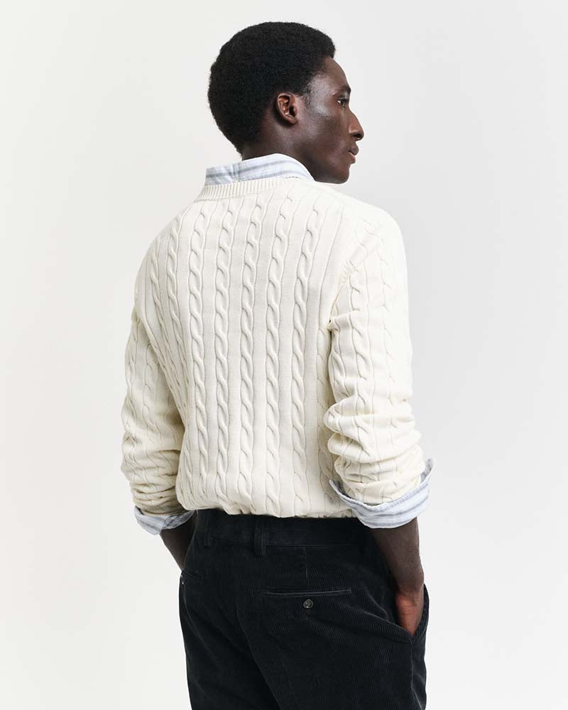 Gant Cotton Cable Crew Neck Knit