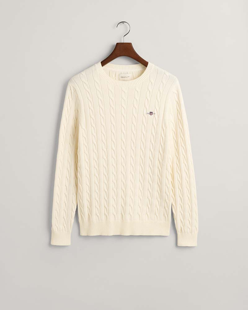 Gant Cotton Cable Crew Neck Knit