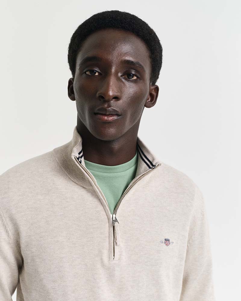 Gant Classic Cotton Half-Zip Sweater