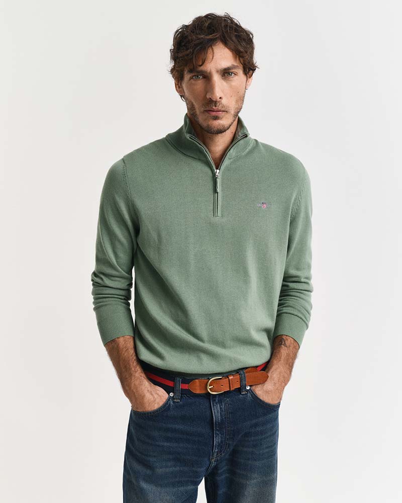 Gant Classic Cotton Half-Zip Sweater