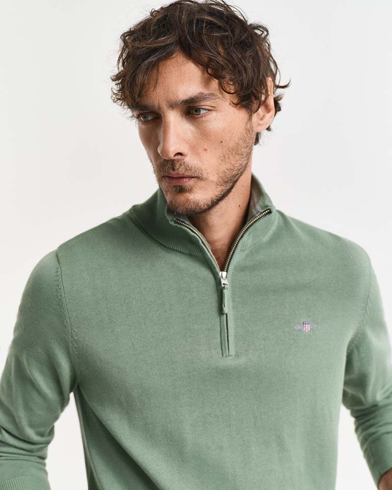 Gant Classic Cotton Half-Zip Sweater