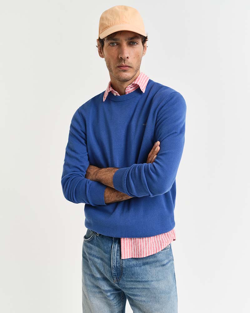 Gant Classic Cotton Crew Neck Sweater