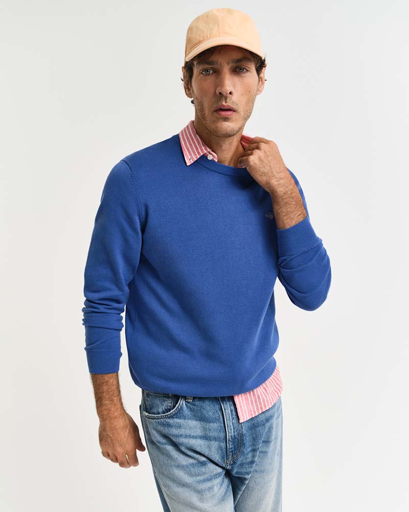 Gant Classic Cotton Crew Neck Sweater