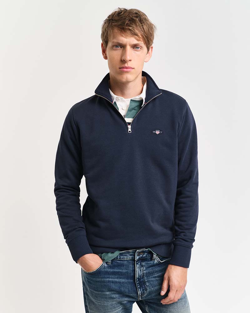 Gant Clothing Regular Fit Shield Half Zip Sweat