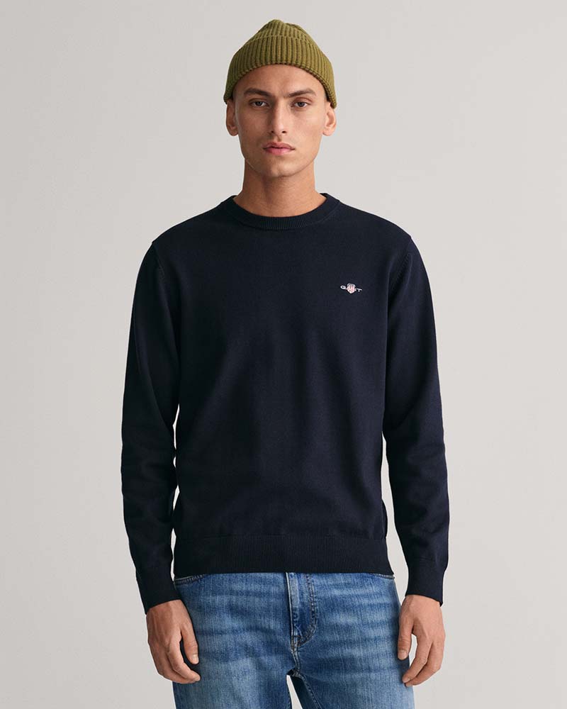 Gant Classic Cotton Crew Neck Sweater