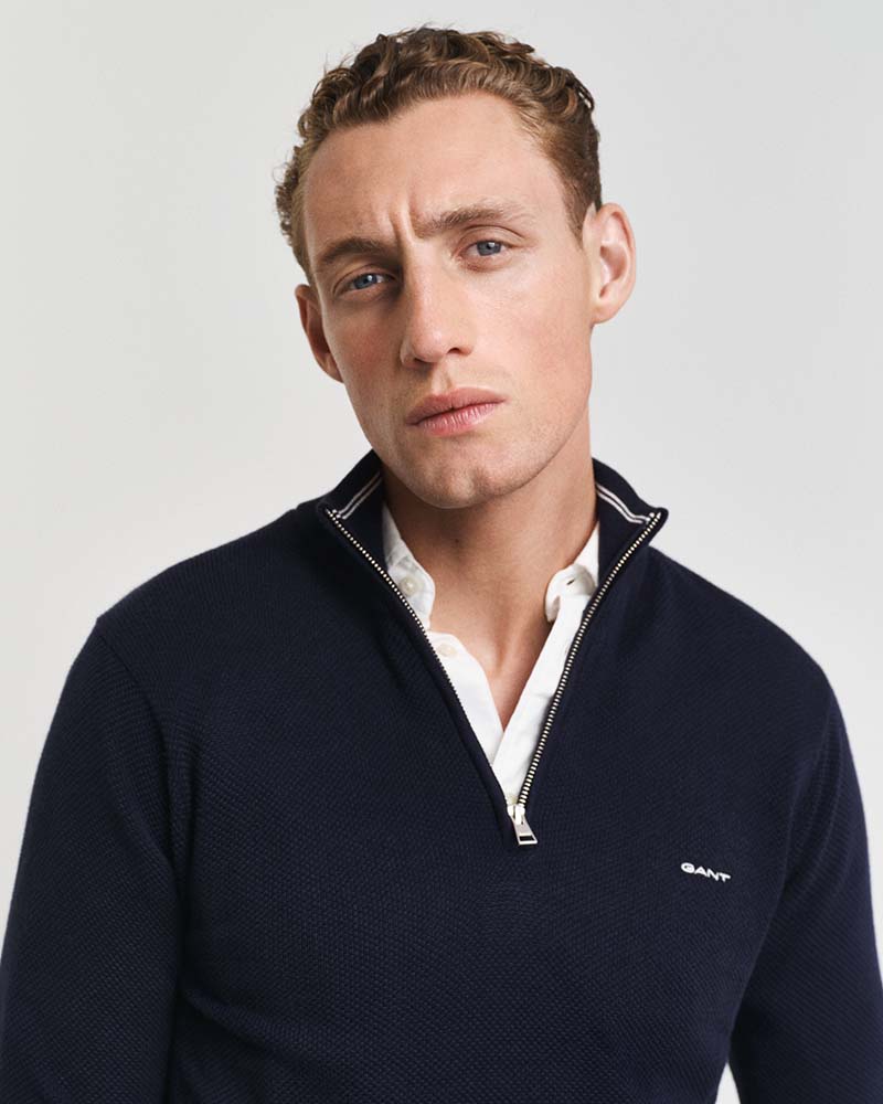 Gant Cotton Piqué Half-Zip Sweater