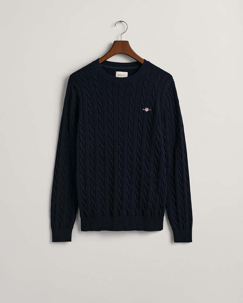 Gant Cotton Cable Crew Neck Knit