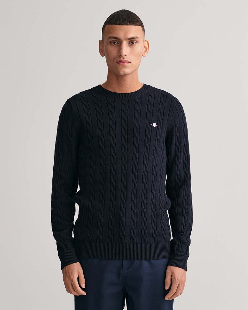 Gant Cotton Cable Crew Neck Knit