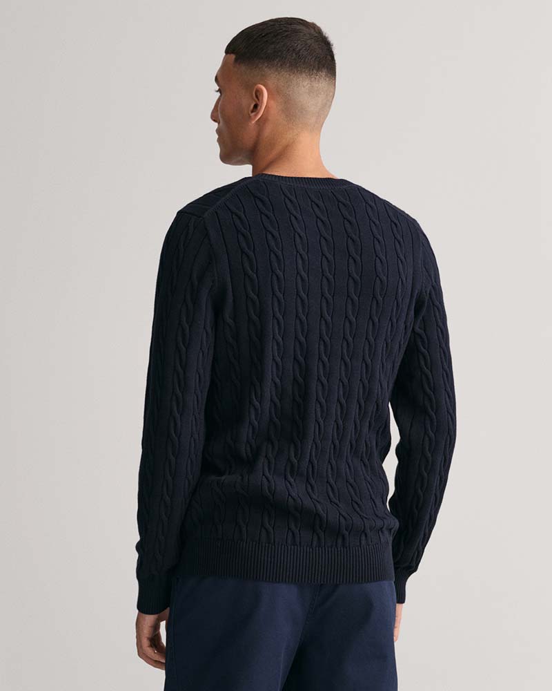 Gant Cotton Cable Crew Neck Knit